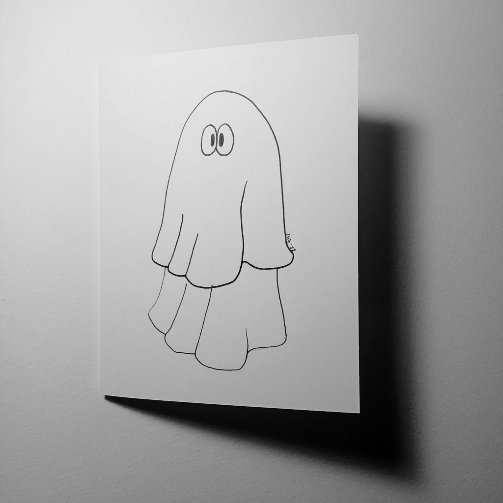 Day 30 of Inktober: a ghost dressed as a ghost